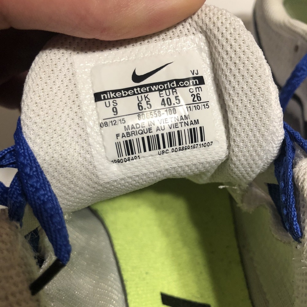 Nike Rival S Racing Sprint Hard Cleats Key Included Size 9 White - Picture 8 of 12